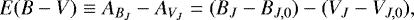 \begin{equation*} E(B-V) \equiv A_{B_J} - A_{V_J} = (B_J - B_{J,0}) - (V_J - V_{J,0}),\end{equation*}