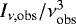 ${I_{\nu,\textrm{obs}}}/{\nu_{\textrm{obs}}^3}$