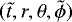 $(\tilde{t},r,\theta,\tilde{\phi})$