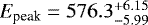 $E_{\textrm{peak}}=576.3_{-5.99}^{&#x002B;6.15}$