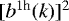 $[b^{1\textrm{h}}(k)]^2$