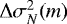 ${\mathrm{\Delta}}\sigma^2_N(m)$