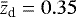$\bar{z}_{\textrm{d}}=0.35$