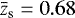 $\bar{z}_{\textrm{s}}=0.68$