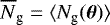 $\overline{N}_{\textrm{g}}=\langle {N_{\textrm{g}}(\boldsymbol{\theta})} \rangle$