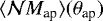 $\langle {\mathcal{N}M_{\textrm{ap}}} \rangle({\theta}_{\textrm{ap}})$