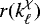 $r(k_{\ell}^{\chi})$
