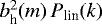 $b_{\textrm{h}}^2(m)\,P_{\textrm{lin}}(k)$