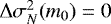 ${\mathrm{\Delta}}\sigma_N^2(m_0)=0$