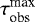 $\tau_{\textrm{obs}}^{\textrm{max}}$