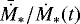 $\bar{\dot{M}}_{\ast}/\dot{M}_{\ast}(t)$