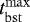 $t_{\mathrm{bst}}^{\mathrm{max}}$