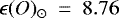 $\epsilon(O)_{\odot} ~=~ 8.76$