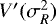 $V&#x0027;(\sigma_{R}^2)$