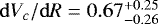 ${\rm{d}}V_c/{\rm{d}}R=0.67^{&#x002B;0.25}_{-0.26}$