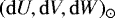 $({\rm{d}}U,{\rm{d}}V,{\rm{d}}W)_{\odot}$