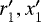 ${r_{1}&#x0027;},{x_{1}&#x0027;}$