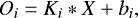 \begin{equation*} O_i=K_i * X &#x002B; b_i, \end{equation*}
