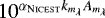 $10^{\alpha_{\textsc{Nicest}} k_{m_{\lambda}} A_{m_{\lambda}}}$