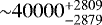 ${\sim}40000_{-2879}^{&#x002B;2809}$