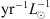$ \text{yr}^{-1}L_\odot^{-1} $