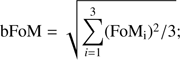 $$ \mathrm{bFoM}=\sqrt{\sum_{i=1}^3{({\mathrm{FoM}}_i)}^2/3;} $$
