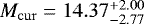 $M_{\mathrm{cur}} = 14.37^{&#x002B;2.00}_{-2.77}$