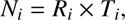 $$ {N}_i={R}_i\times {T}_i, $$