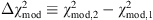 $ \Delta {\chi }_{\mathrm{m}\mathrm{od}}^2\equiv {\chi }_{\mathrm{m}\mathrm{od},2}^2-{\chi }_{\mathrm{m}\mathrm{od},1}^2$