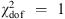 $ {\chi }_{\mathrm{dof}}^2\mathrm{\enspace }=\mathrm{\enspace }1$