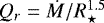 $Q_r= \dot{M}/R_{\star}^{1.5}$