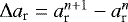 ${\mathrm{\Delta}} a_{\textrm{r}} = {a_{\textrm{r}}^{n&#x002B;1}} - {a_{\textrm{r}}^{n}}$