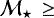 ${\cal M}_{\star}\,\geq$