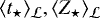 $\langle t_{\star} \rangle_{{\cal L}}, \langle Z_{\star} \rangle_{{\cal L}}$