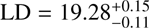 $ \mathrm{LD}=19.2{8}_{-0.11}^{+0.15}$
