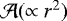 ${\cal A}(\propto r^2)$