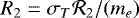 $R_2=\sigma_T{\cal R}_2/(m_e)$