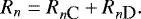 \begin{equation*} R_n=R_{n\textrm{\small C}}&#x002B;R_{n\textrm{\small D}}.\end{equation*}