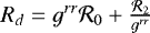 $R_d=g^{rr} {\cal R}_0&#x002B;\frac{{\cal R}_2}{g^{rr}}$