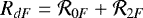 $R_{dF}={\cal R}_{0F}&#x002B;{\cal R}_{2F}$