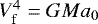 $V_{\mathrm{f}}^4 = GMa_0$