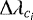 ${\mathrm{\Delta}} \lambda_{c_{i}}$
