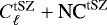 $C_{\ell} ^{\text{tSZ}} &#x002B; \text{NC}^{\text{tSZ}}$