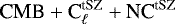 $\textrm{CMB} &#x002B; \textrm{C}_{\ell} ^{\text{tSZ}} &#x002B; \text{NC}^{\text{tSZ}}$