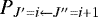 $P_{J&#x0027;=i\leftarrow J^{\prime\prime}=i&#x002B;1}$