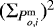 $(\mathrm{\Sigma}_{{P_{o,i}^{\mathrm{m}}}})^2$