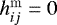 $h_{ij}^{\mathrm{m}}=0$