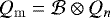 $Q_{\mathrm{m}}=\mathcal{B}\otimes Q_n$