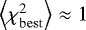$\left<\chi^2_{\rm{best}}\right>\approx 1$