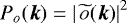 \begin{equation*} P_o(\boldsymbol{k})=\left|\,\widetilde{o}(\boldsymbol{k})\right|^2 \end{equation*}